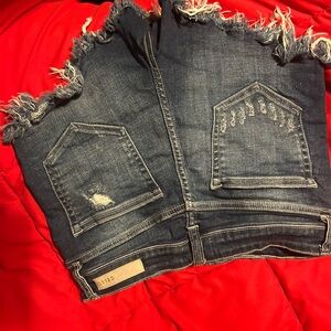 Distressed Denim Shorts